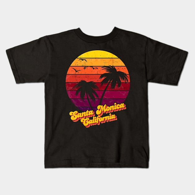 Santa Monica California Kids T-Shirt by Jennifer